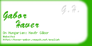 gabor haver business card