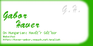 gabor haver business card